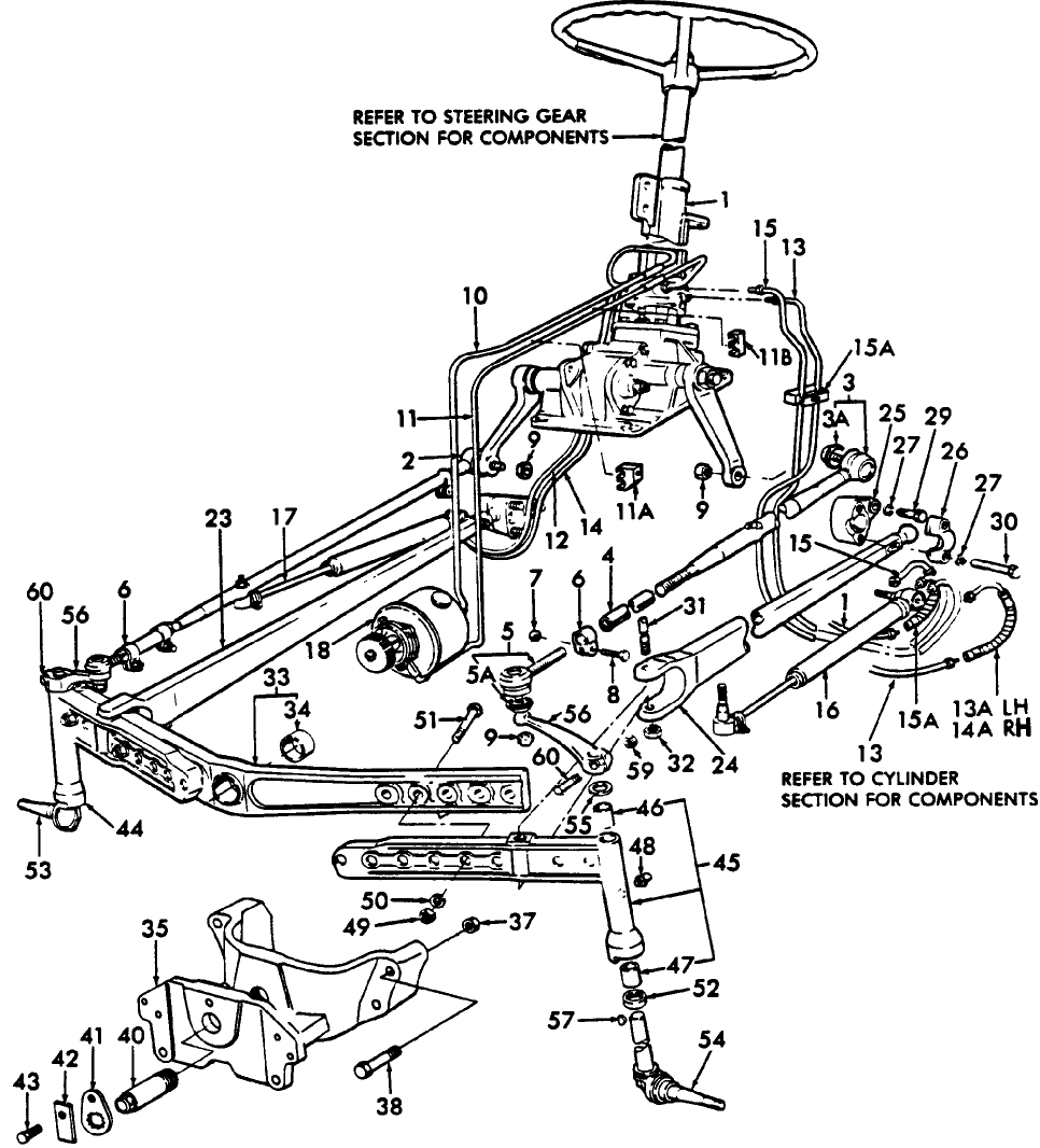 03A03 FRONT AXLE,STEERING & RELATED PARTS,POWER STEERING, L/CAB-2610,2910,3610,3910,4110,4610SU,230A,530A,234,334,3910V,4110V,4610V