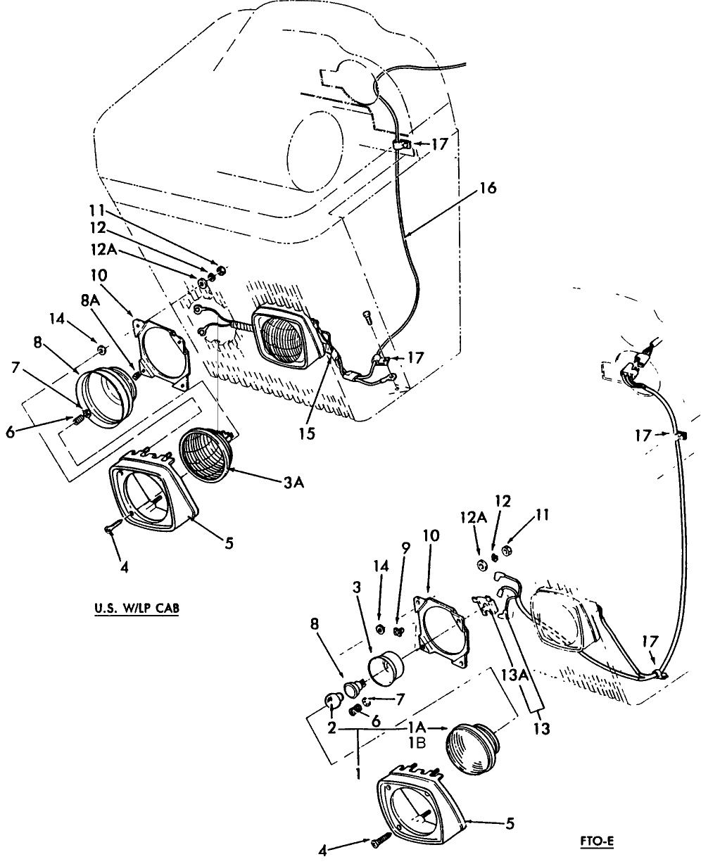 11C03 INSET HEADLAMP ASSEMBLY, (81/5-84) (NH-E) & (81/9-85) (U.S.)