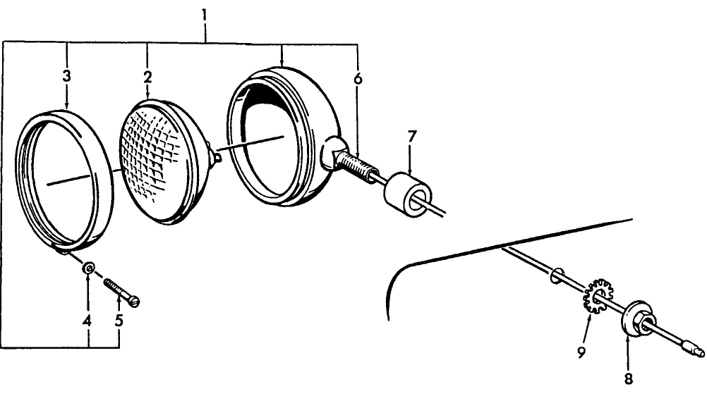 11C01 HEADLAMP ASSEMBLY, (U.S.) - FRONT MOUNTED
