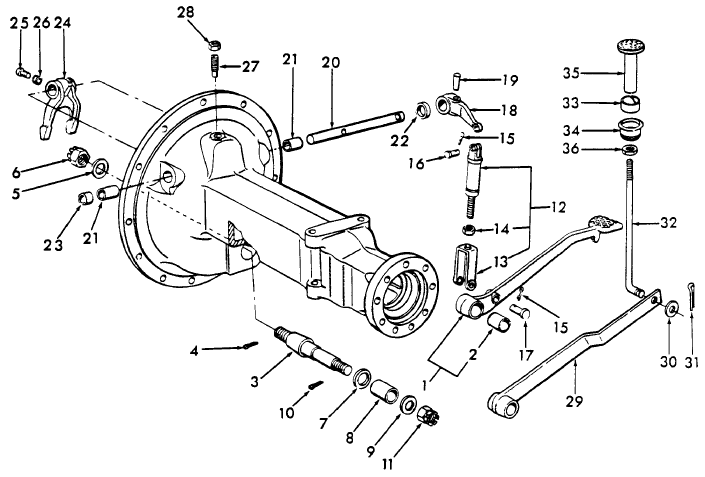 04B01 DIFFERENTIAL LOCK LINKAGE - 2600, 3600, 231, 531, 233, 333, 335