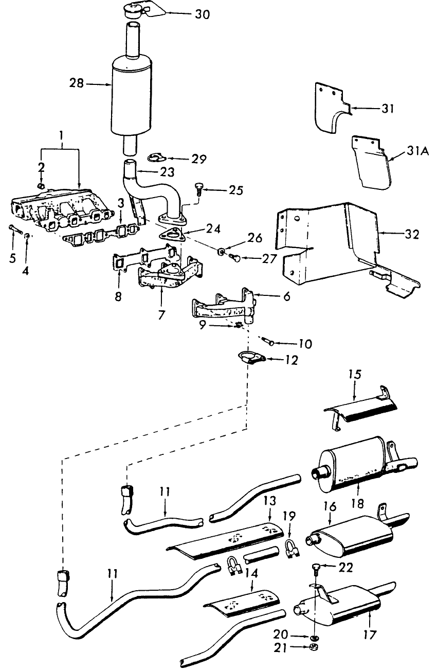 06F01 MANIFOLD & EXHAUST SYSTEM, GASOLINE