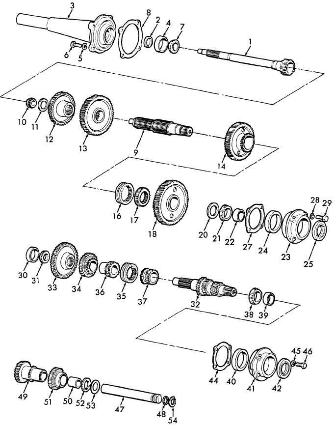 07A02 4 SPEED TRANSMISSION GEARS & RELATED PARTS