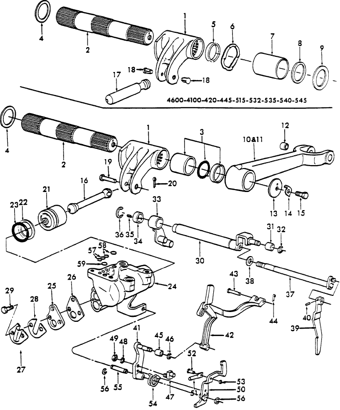 05B02 HYDRAULIC LIFT SHAFT & RELATED PARTS