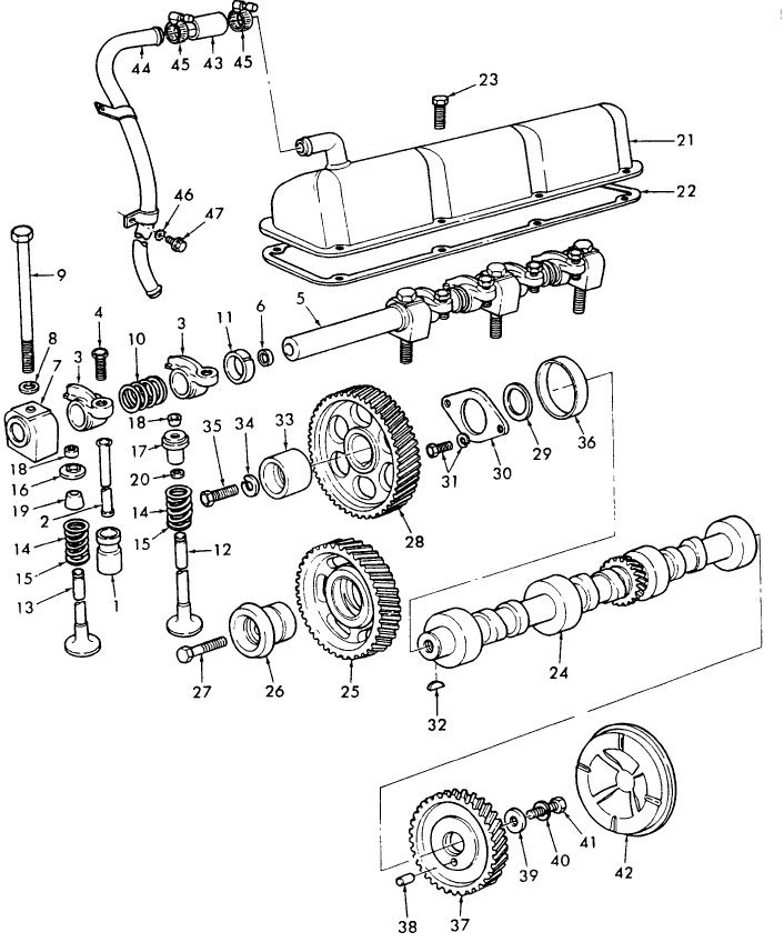 06C01 CAMSHAFT, ROCKER ARM, VALVES & RELATED PARTS, 3 CYL ENGINE