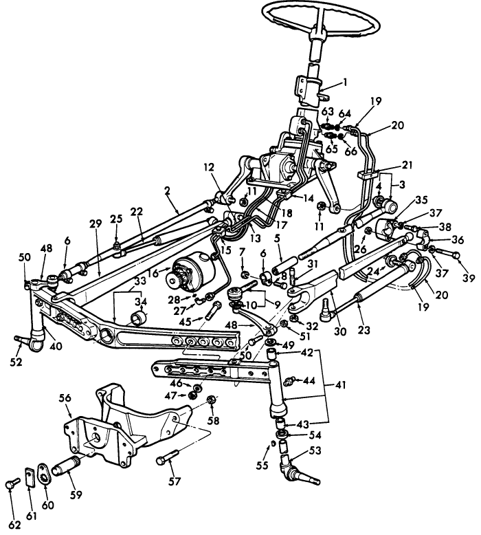 03A06 FRONT AXLE,STEERING & RELATED PARTS,POWER STEERING, L/CAB-2810,2910,3910,3910N,3910H,4110,4110N,4110NO,4610SU