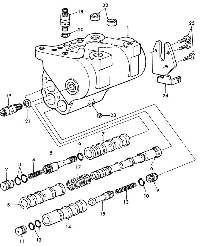 05B04 HYDRAULIC LIFT CYLINDER & RELATED PARTS