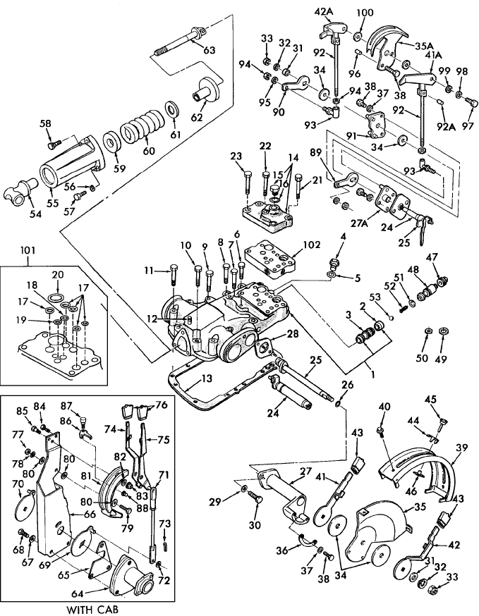 05A01 HYDRAULIC LIFT COVER & RELATED PARTS - 2310, 2610, 2810, 4110, 4610, 230A, 234, 334, 335, 530A, 3910V, 4110V, 4610V