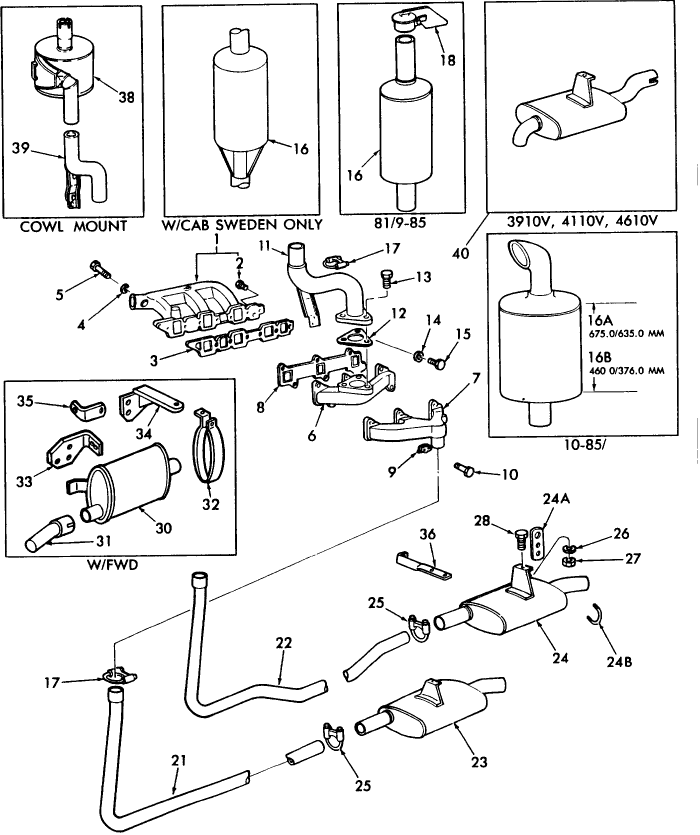 06E02 MANIFOLD & EXHAUST SYSTEM, 3 CYL ENGINE