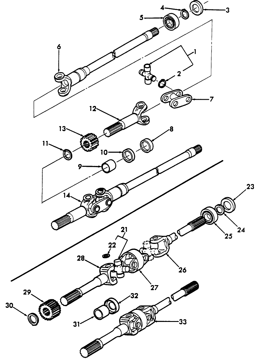 03J04 DRIVE SHAFTS (4-84/-) - 2810,2910,3910,4110,4610 (AE1-159); (6-85/-), 3910N,4110N,4610N (AE1-121)