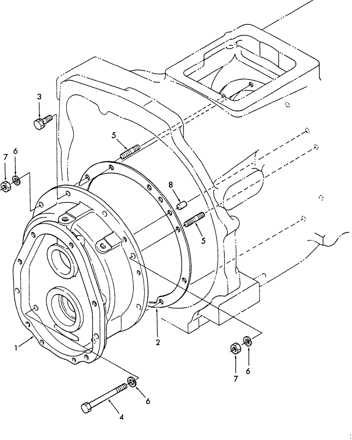 07D01 FRONT HOUSING, W/SYNCHRONIZED TRANSMISSION, W/8 X 8