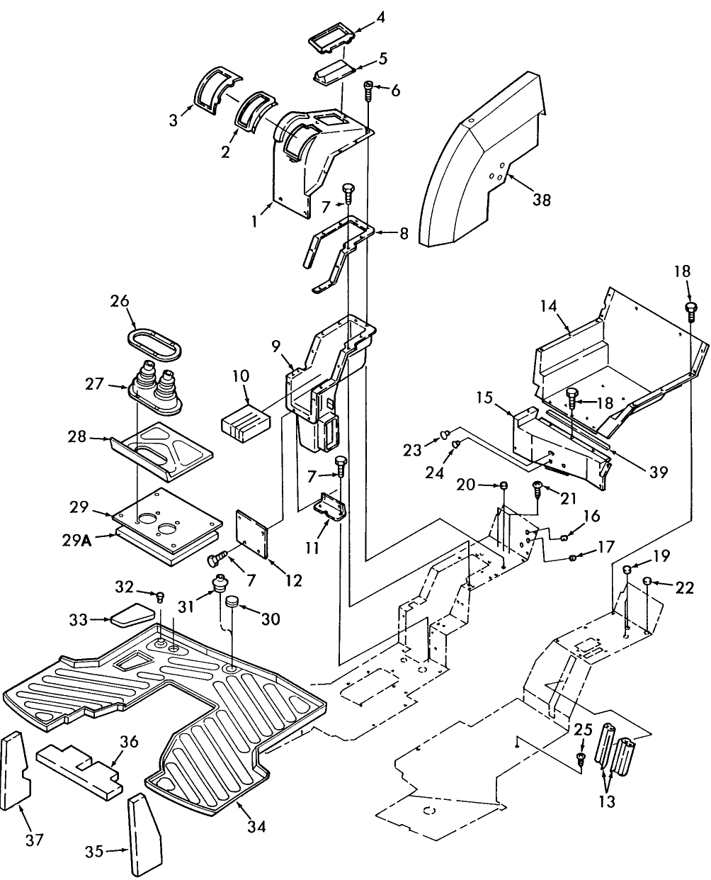 15H03 INTERIOR, W/LOW PROFILE CAB - 3430, 3930, 3930H, 4130