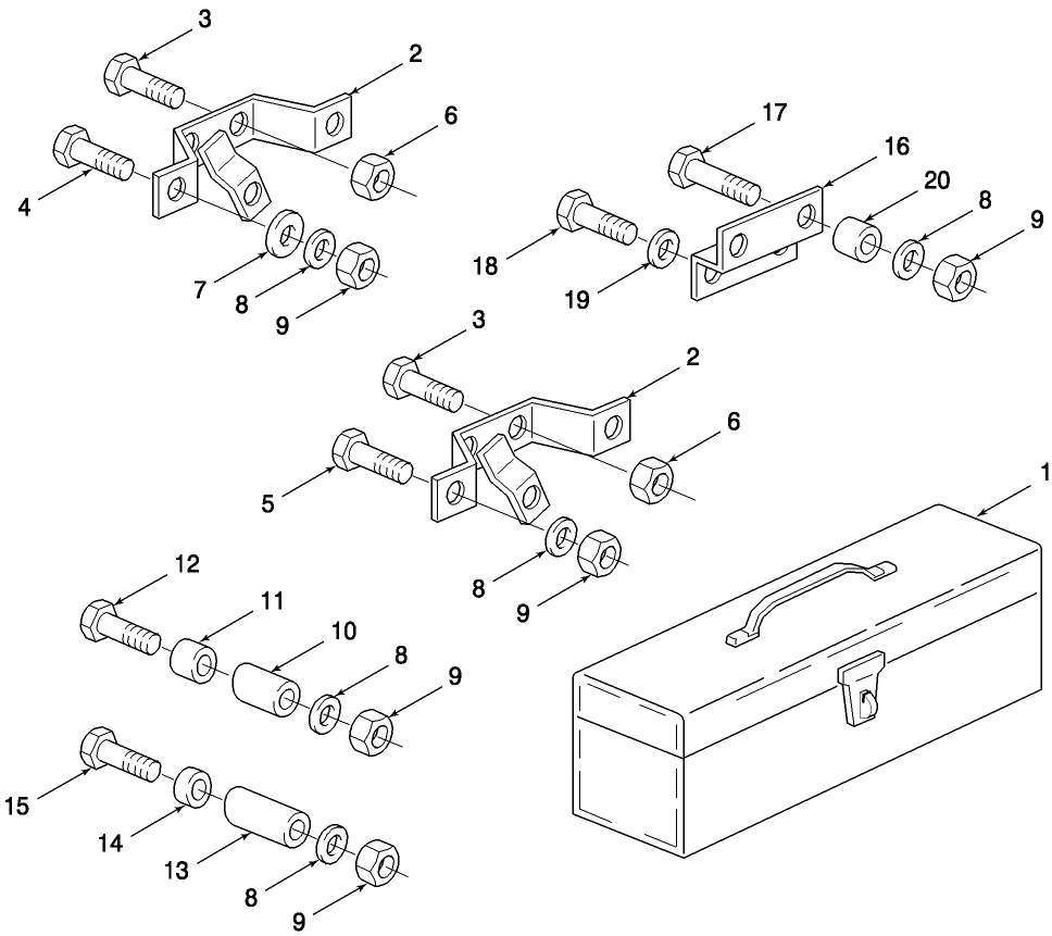 14E01 TOOL BOX & RELATED PARTS (3-90/1-96)