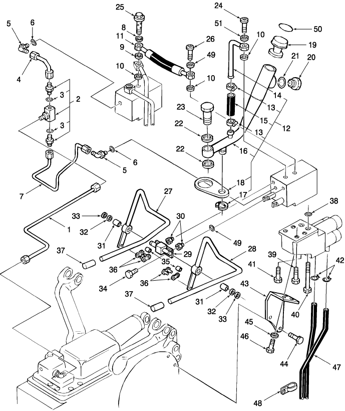 05J06 ATTACHING PARTS, 3RD & 4TH DELUXE REMOTE CONTROL VALVE, L/CAB