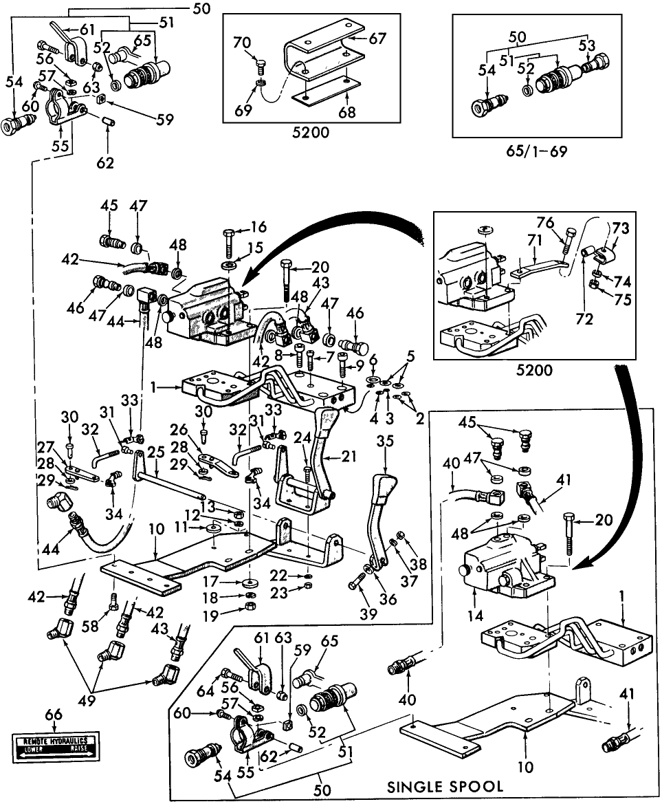 05L01 ROWCROP REMOTE CONTROL VALVE KITS - 4200, 5200