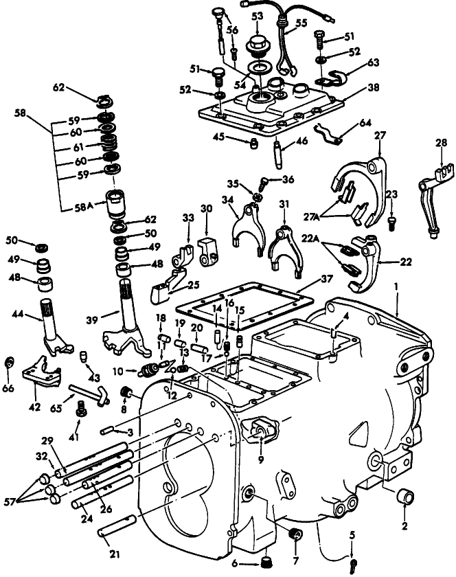 07C01 8-SPEED SYNCHRONIZED TRANSMISSION CASE (81/4-83)