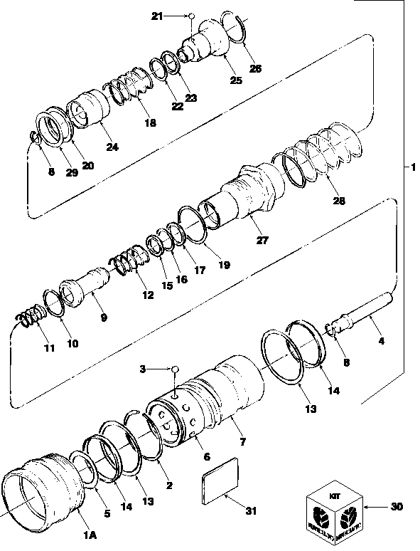 05N02 COUPLING ASSEMBLY, REMOTE CONTROL, LEVERLESS