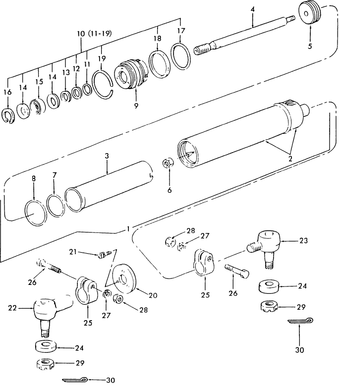 03D02 POWER STEERING CYLINDER ASSEMBLY (NH-E) (85/-) - 3910V, 4110V, 4610V