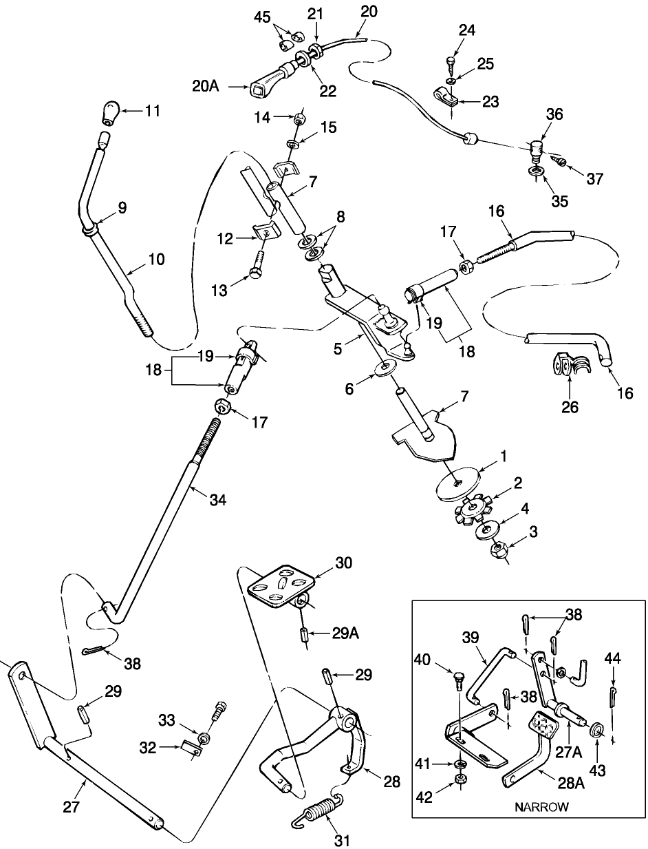 09J02 THROTTLE CONTROLS, L/CAB - EXCEPT 3930H