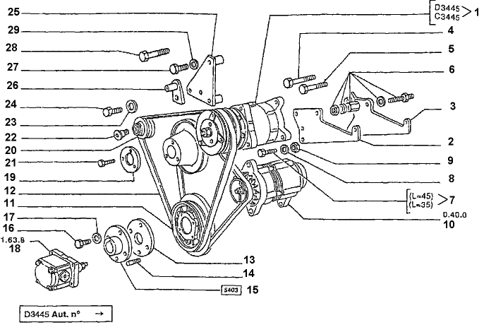 612(02) CAB, AIR CONDITIONING, COMPRESSOR, BELT & RELATED PARTS