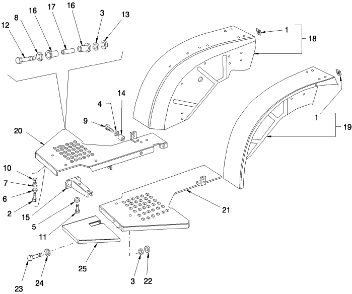 1.87.0/1(01) REAR FENDERS & FOOTBOARDS, L/CAB