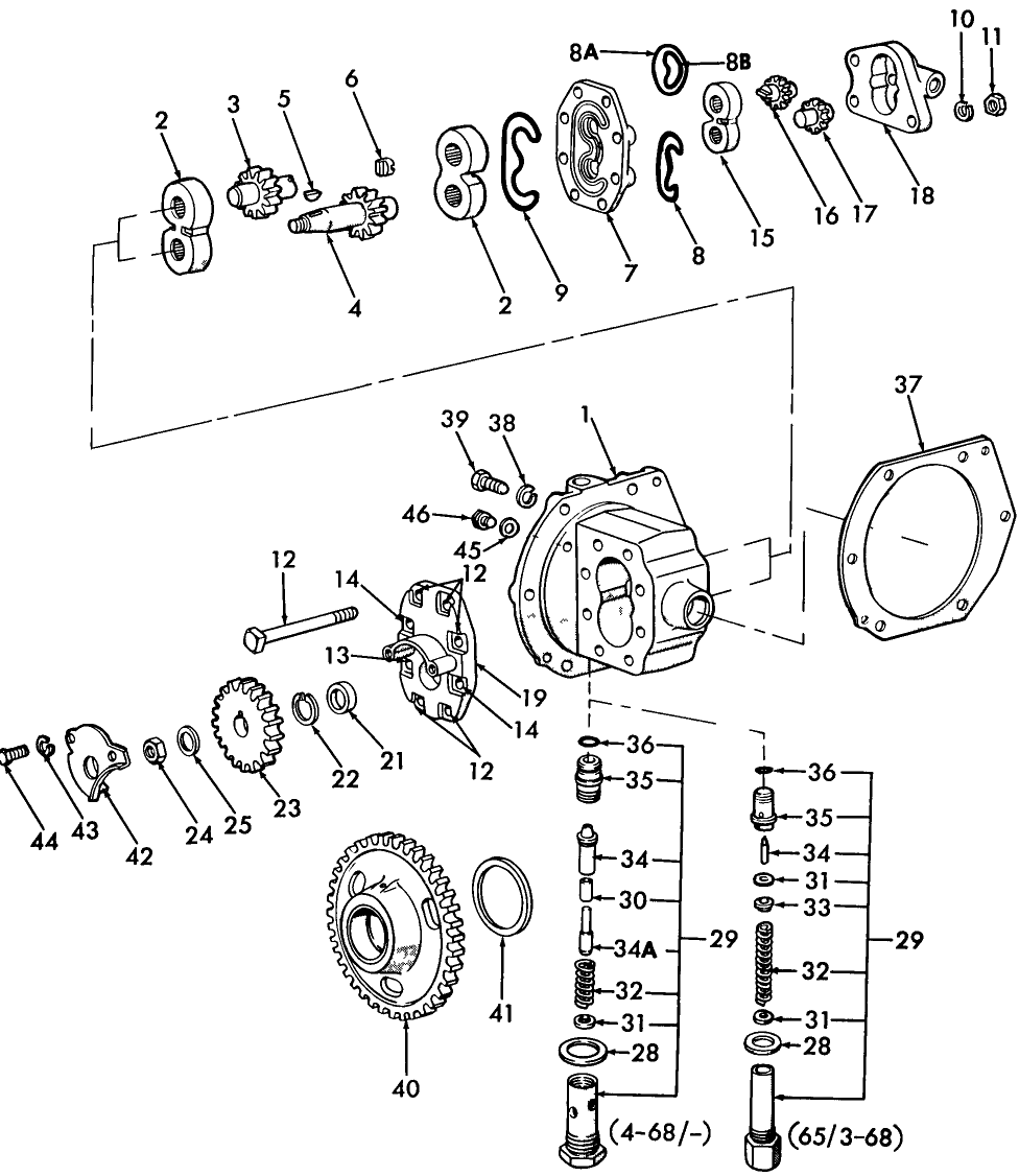 10B01 HYDRAULIC PUMP ASSEMBLY, GEAR TYPE - 3550, 4000