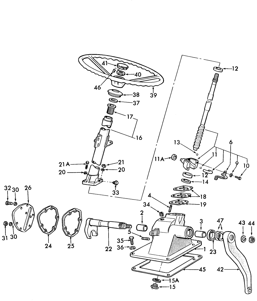 03B03 STEERING GEAR ASSEMBLY. - 3500, 3550 & 4000 L.P.G.