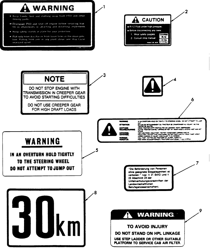 16D03 SAFETY DECALS