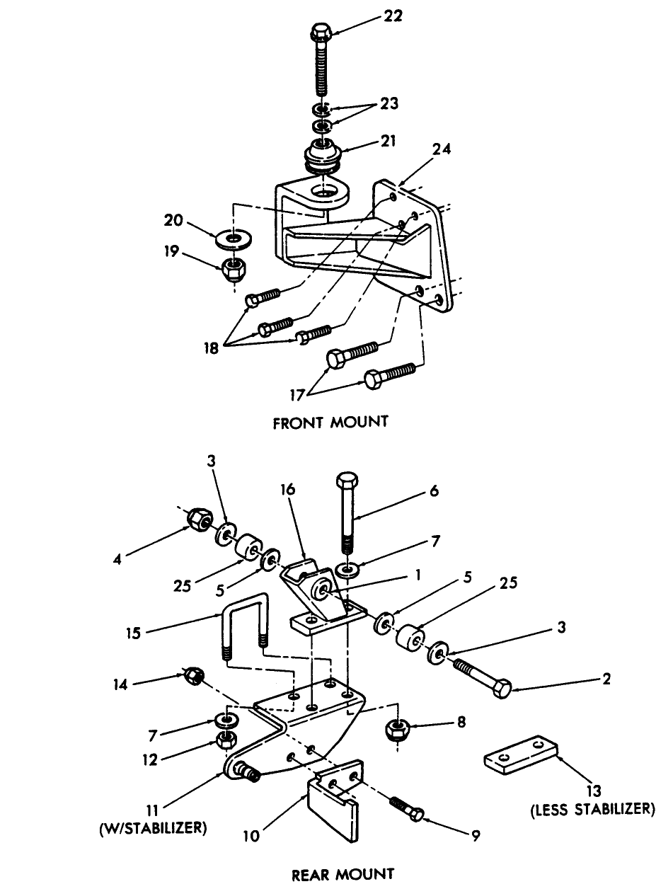 15B01(A) MOUNTING BRACKETS - LOW PROFILE CAB