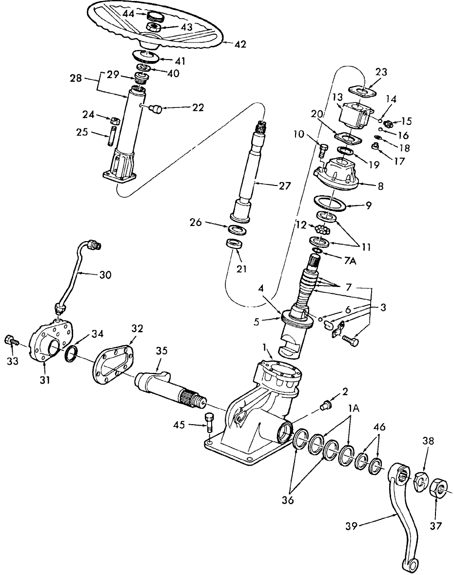 03B04(A) STEERING GEAR ASSEMBLY, POWER, (12-85/2-90) - 2810,2910,3910 W/FWD & 4110,4610,4610O,4610N,4610NO