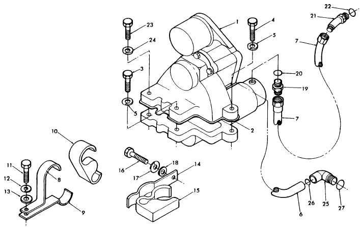 10C03 AUX. ENGINE MTD. HYDRAULIC PUMP TUBING, (4-83/-) - 2810, 2910, 3910, 4110, 4610, 4610SU, 4610O