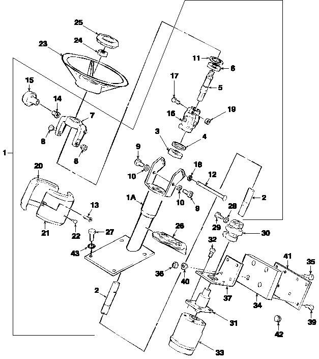 03B04 STEERING COLUMN, TILT, W/CAB