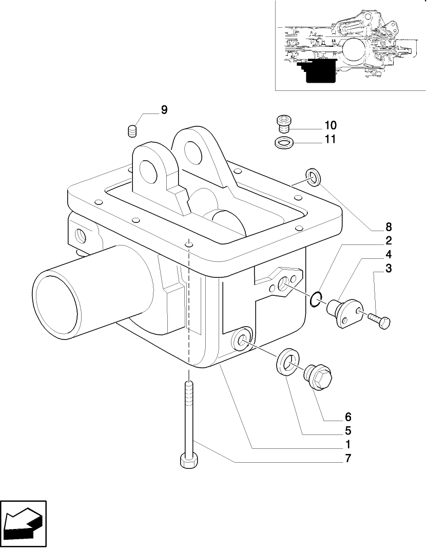 1.33.0 IDLER CASE & COVERS - 4WD