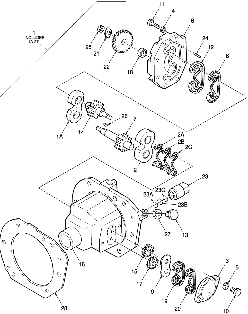 05M01 PUMP ASSEMBLY, CENTER HOUSING MOUNTED
