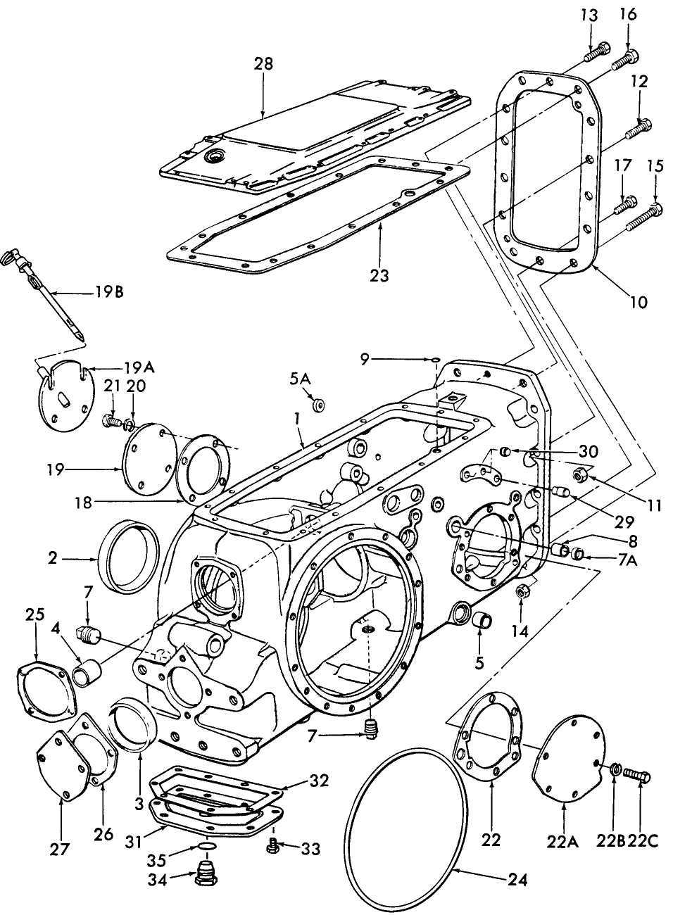 04C03 CENTER HOUSING & RELATED PARTS - 5000, 7000