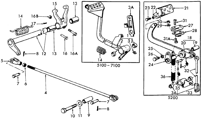 07E03 CLUTCH CONTROLS - 5000, 7000