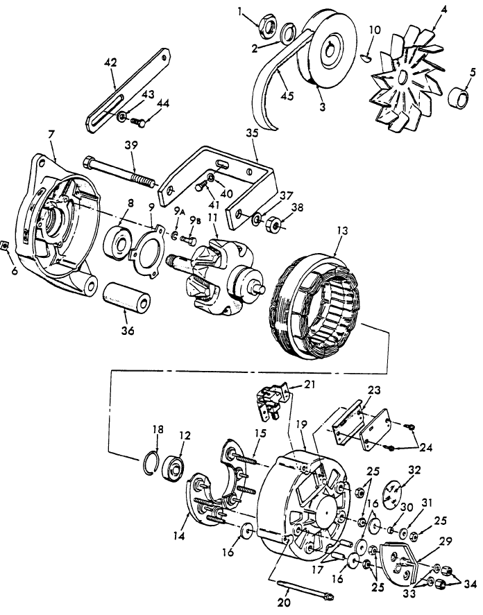 11G02 ALTERNATOR ASSEMBLY, 35 AMP., MEXICO