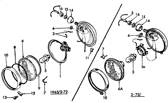 11J01 SIDE MOUNTED HEADLAMPS (NH-E)