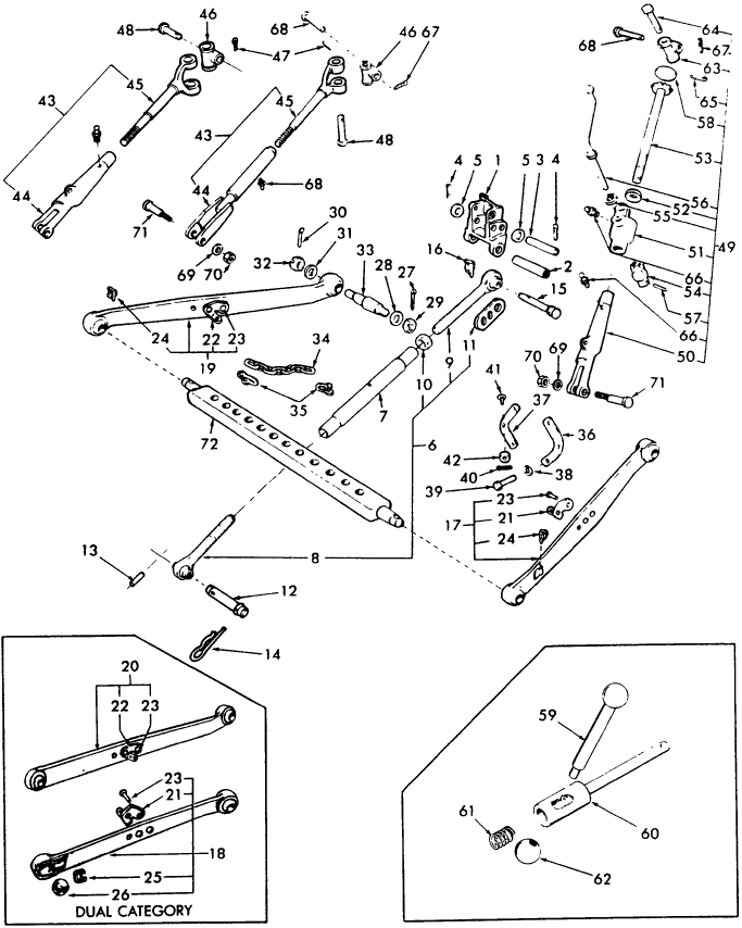 05D01 HYDRAULIC LIFT LINKAGE - 2310, 2610, 334, 335, 230A, 530A