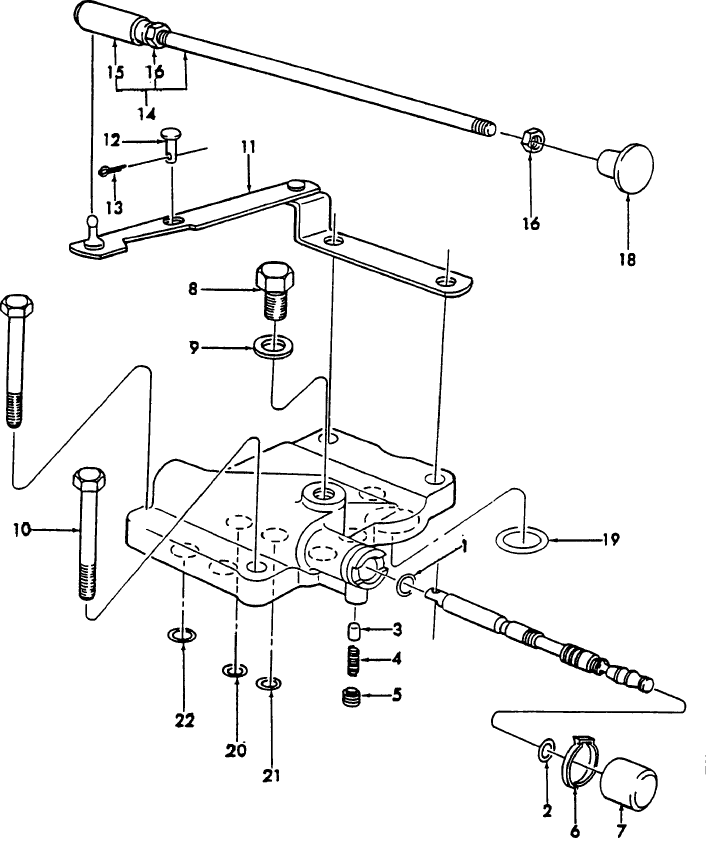 05J01(A) SELECTOR VALVE ASSEMBLY, W/CAB (4-76/) NH-E - 2600, 3600, 4100, 4600, 231, 531, 233, 333