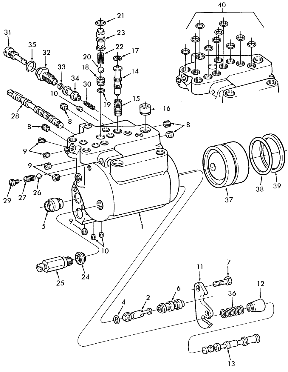 05B04(A) HYDRAULIC LIFT CYLINDER, 4.125" BORE, 5000 & 7000