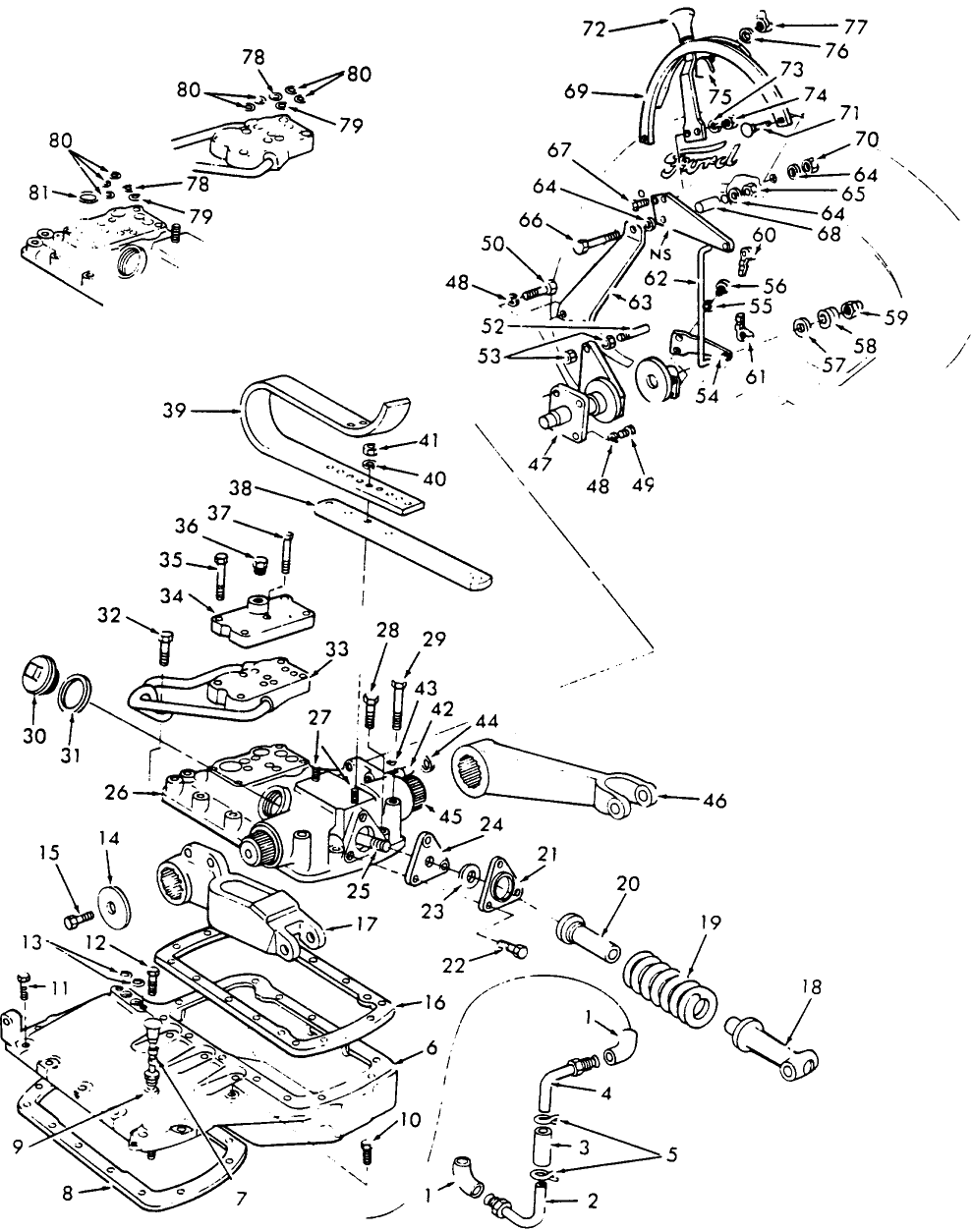 05A03 LIFT COVER, QUADRANT & RELATED PARTS, OFFSET - 541, 2111, 1811