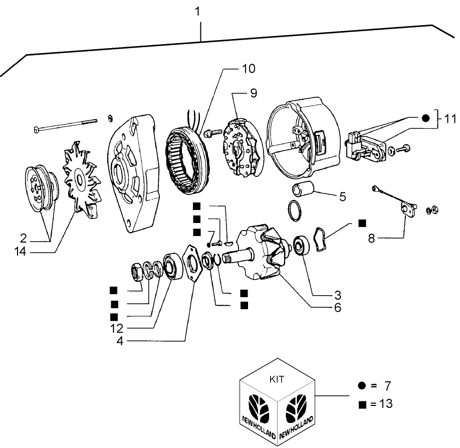 0.40.0/F ALTERNATOR COMPONENTS (BOSCH) - 4998353