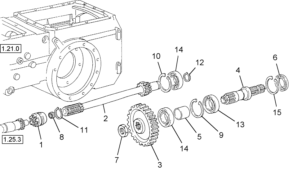 1.80.1(01) POWER TAKE-OFF, GEARS AND SHAFT