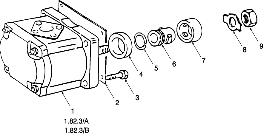 1.82.3 HYDRAULIC LIFT PUMP INSTALLATION (BOSCH A31)