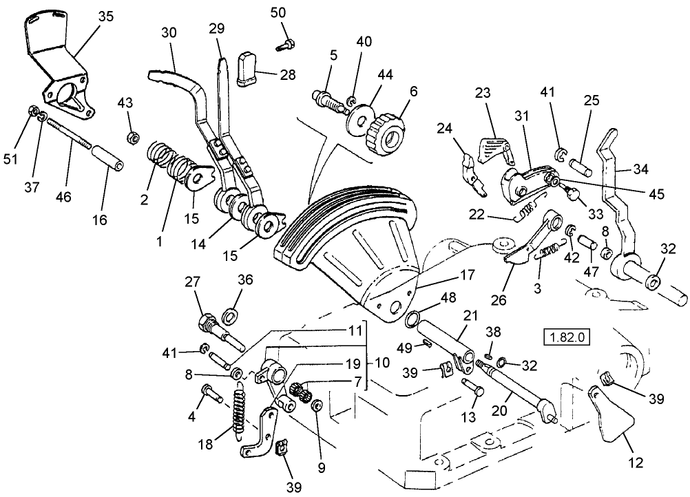 1.82.5(01) HYDRAULIC LIFT CONTROL, LEVERS