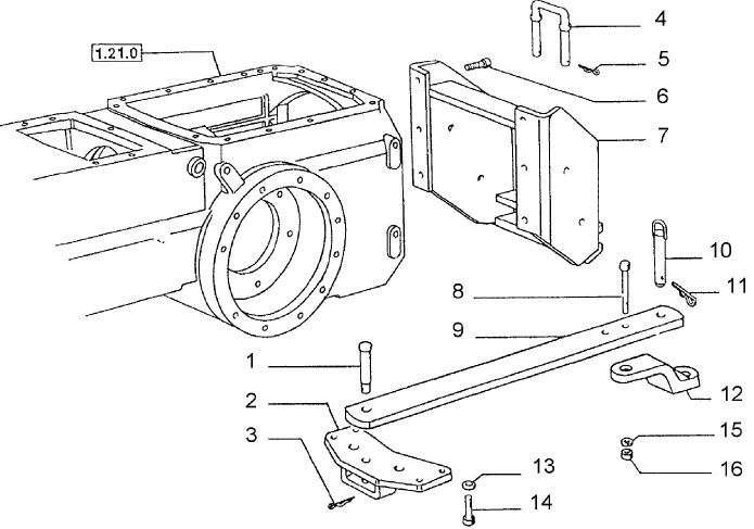 120(13) DRAWBAR - HIGH CLEARANCE VERSION