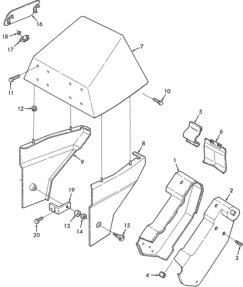 14A04 STEERING GEAR COVER & INSTRUMENT PANEL