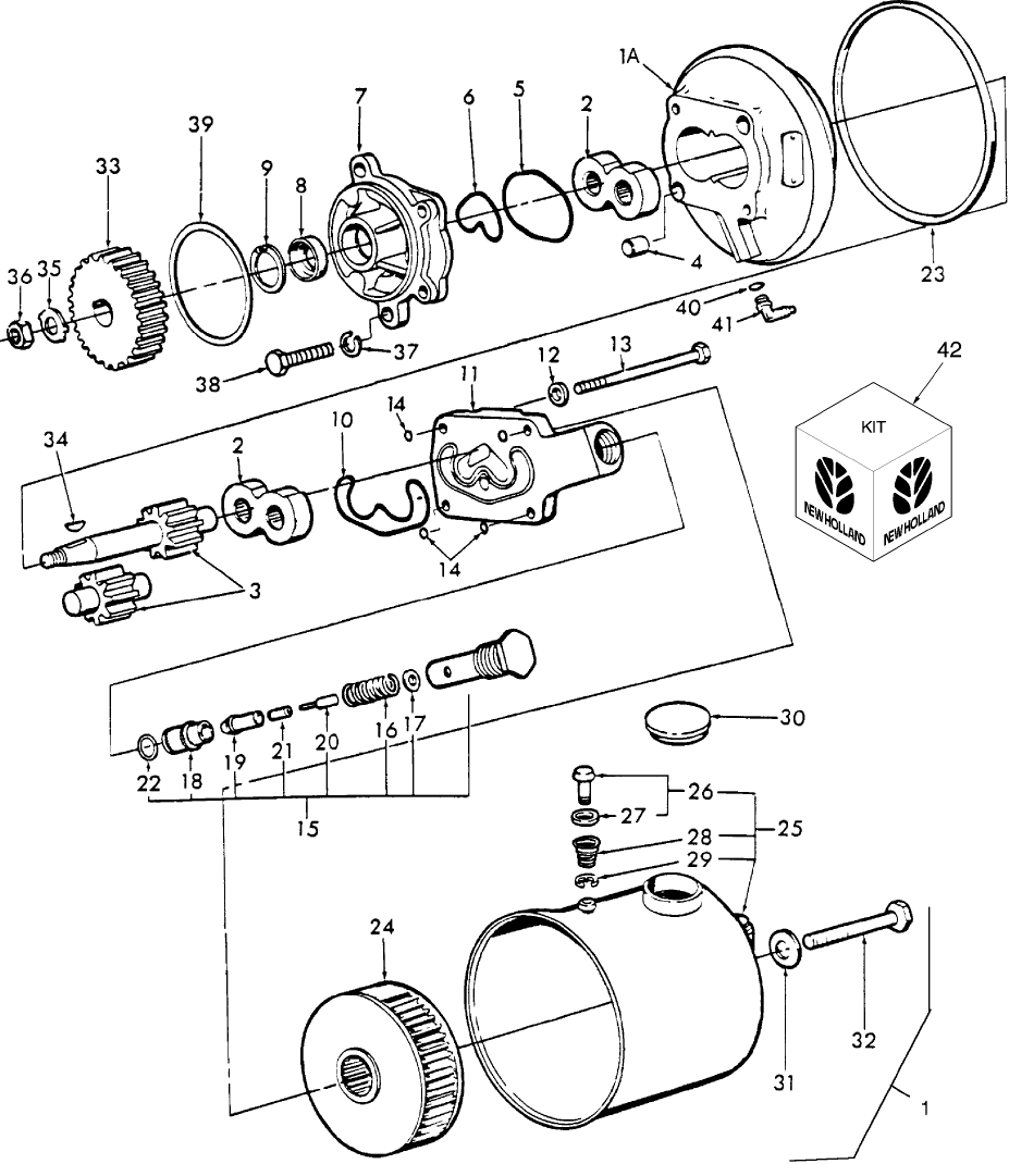 03C01 STEERING PUMP & RESERVOIR, POWER (NHNA), EXCEPT 535