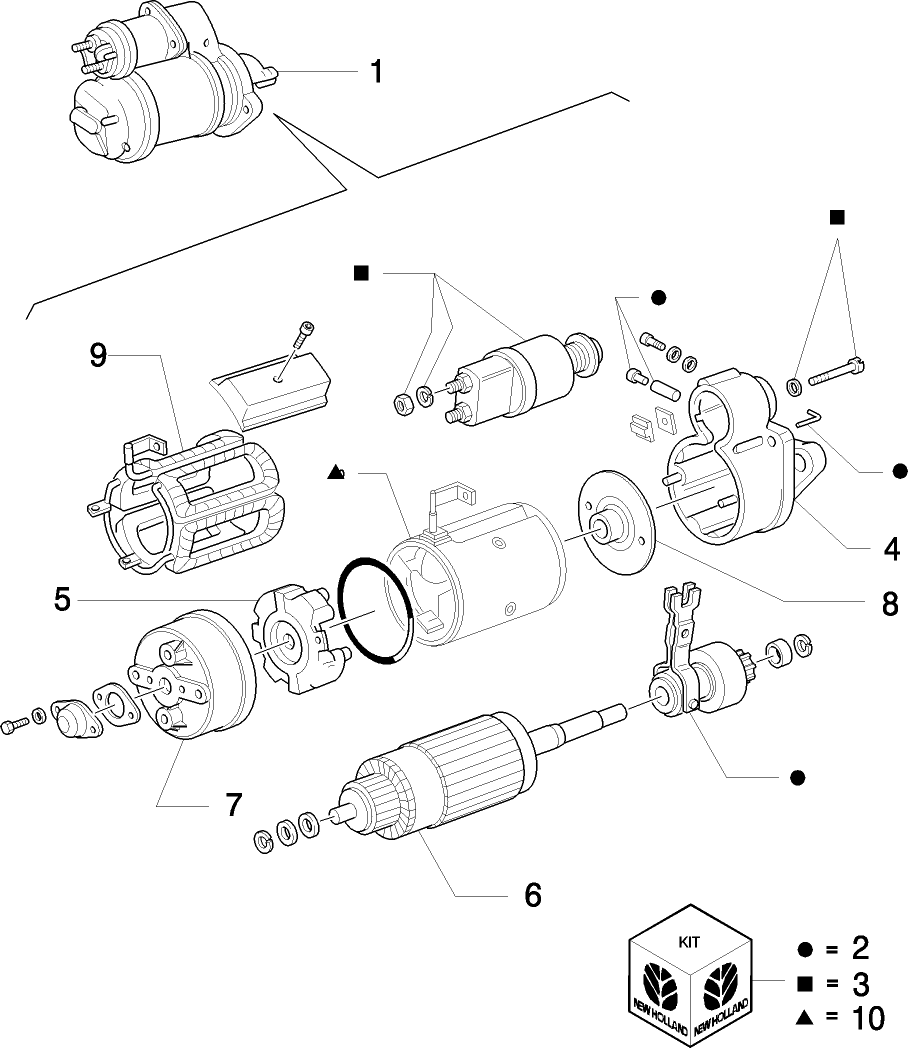 0.36.0/B STARTER MOTOR COMPONENTS (MARELLI) - 4807375