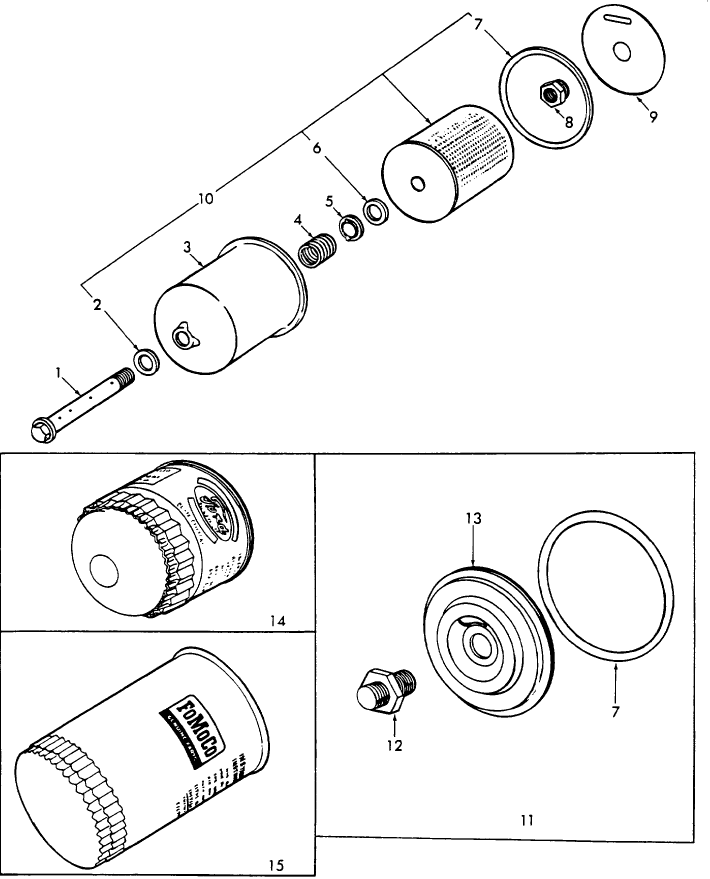 06D01 OIL FILTER & RELATED PARTS, 134", 144", 172" GAS & DIESEL